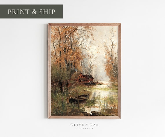 Fall Landscape - Vintage Cottagecore
