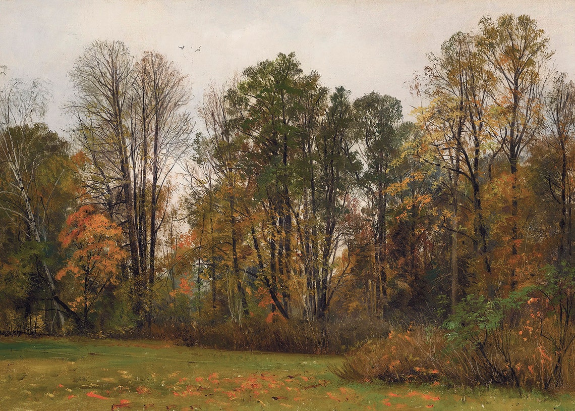 Vintage Fall Landscape - Autumn Art - Image 4