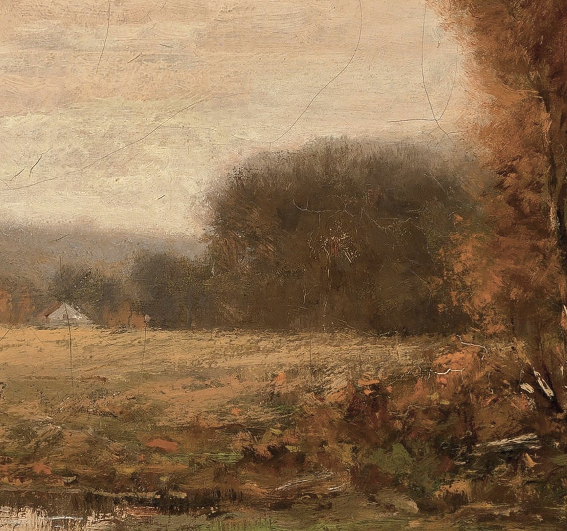 Vintage Fall Landscape Painting, Autumn Wall Art - Image 3