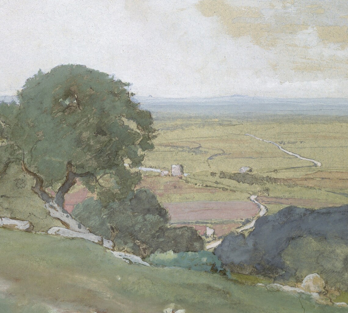 Vintage Country Landscape Painting Poster Print - Image 3