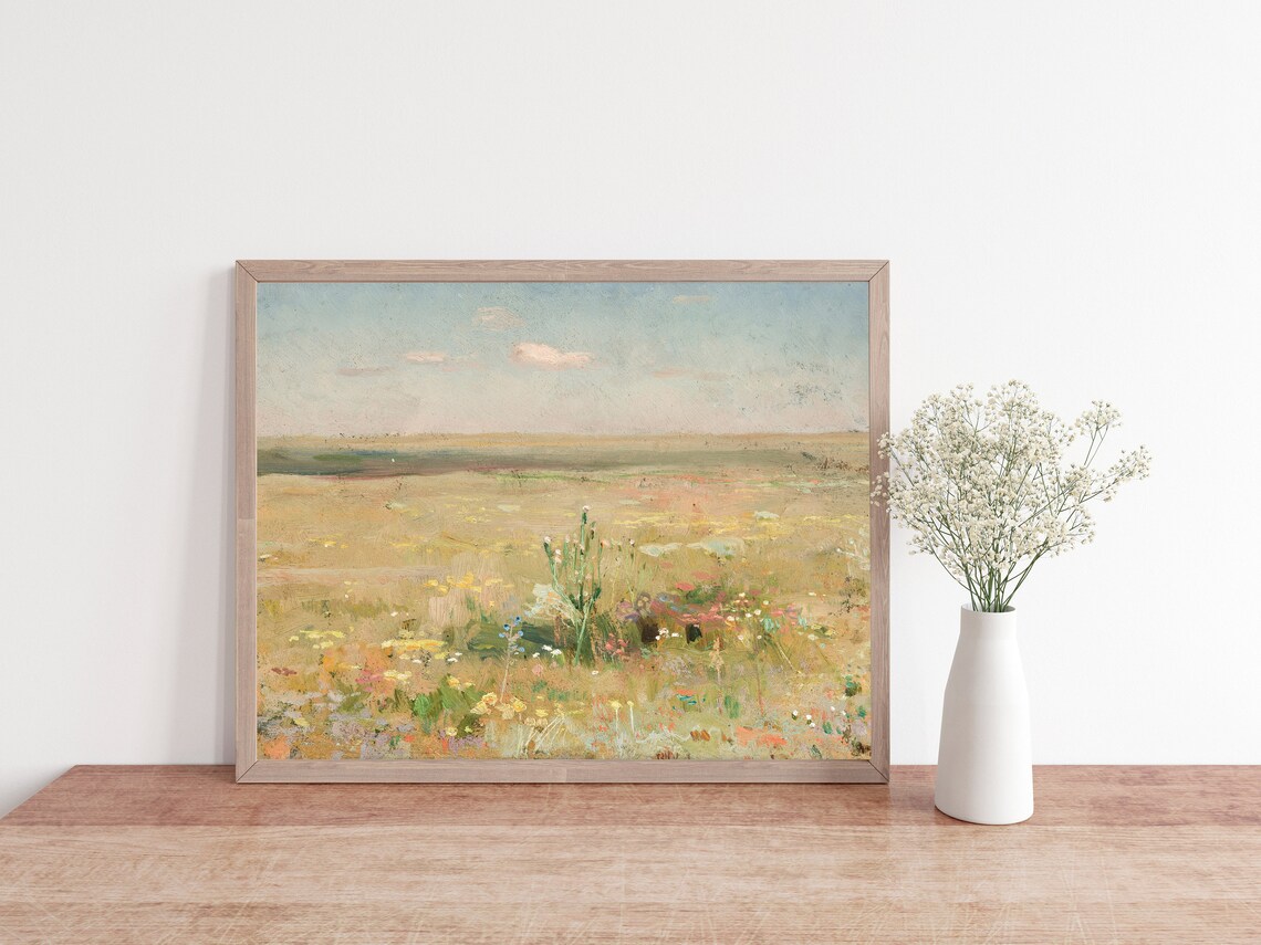 Spring Landscape - Vintage Farmhouse Art - Image 3