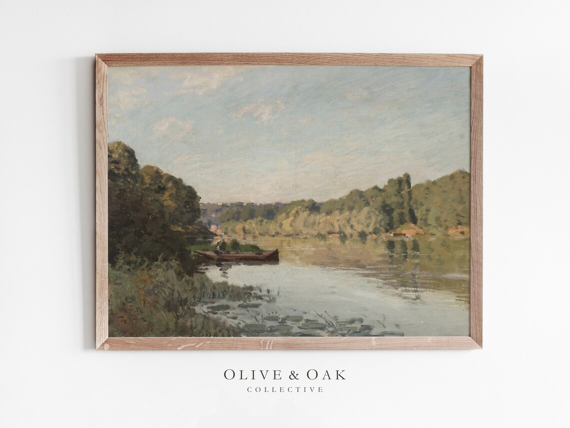 Vintage Oil-Painting Landscape Nature Art Print