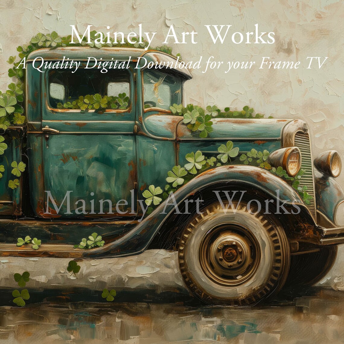 St Patricks Day Shamrocks Painting, March 17 Decor - Image 3