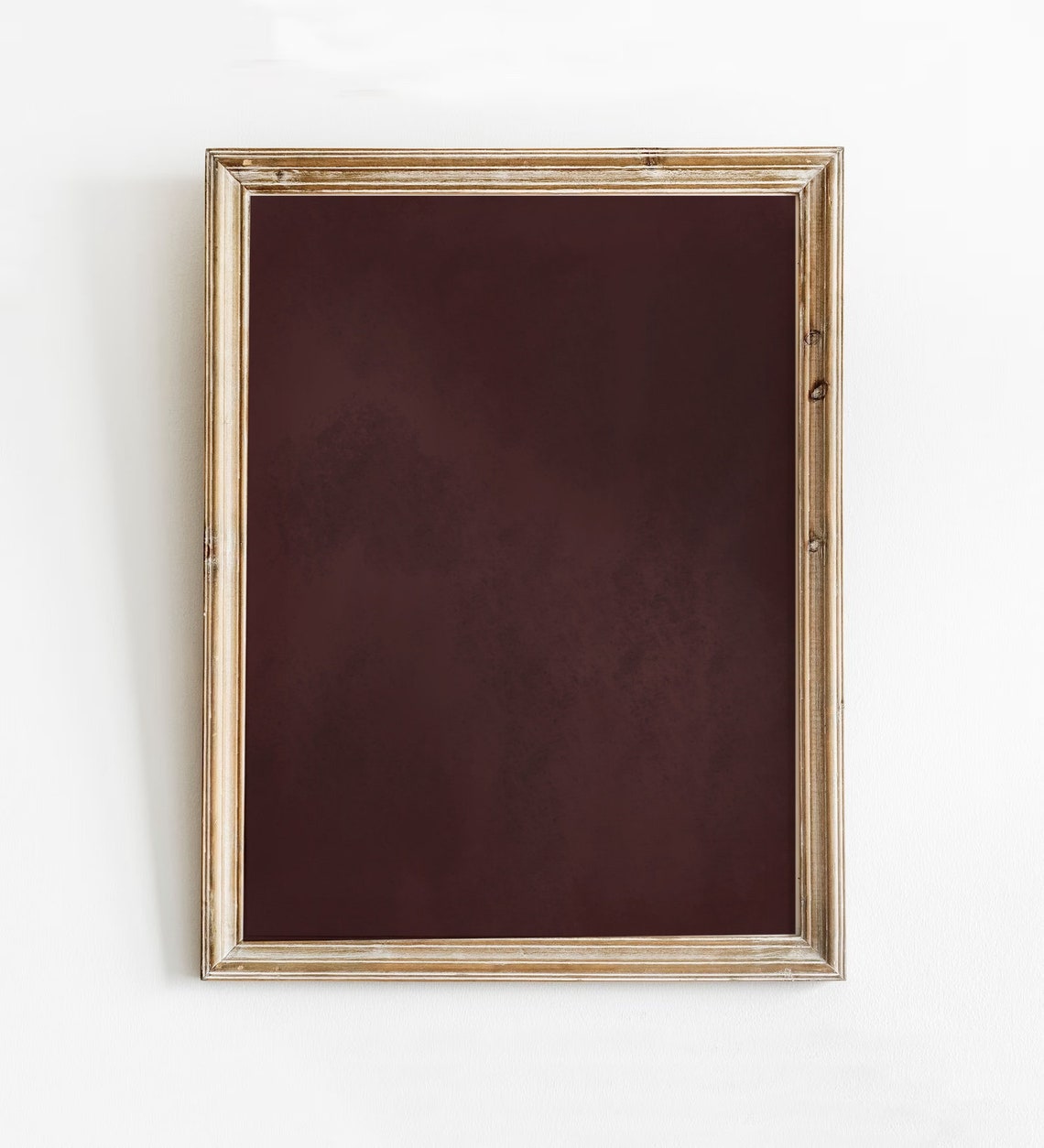 Deep Burgundy Solid Color Texture Moody Modern Abstract Poster