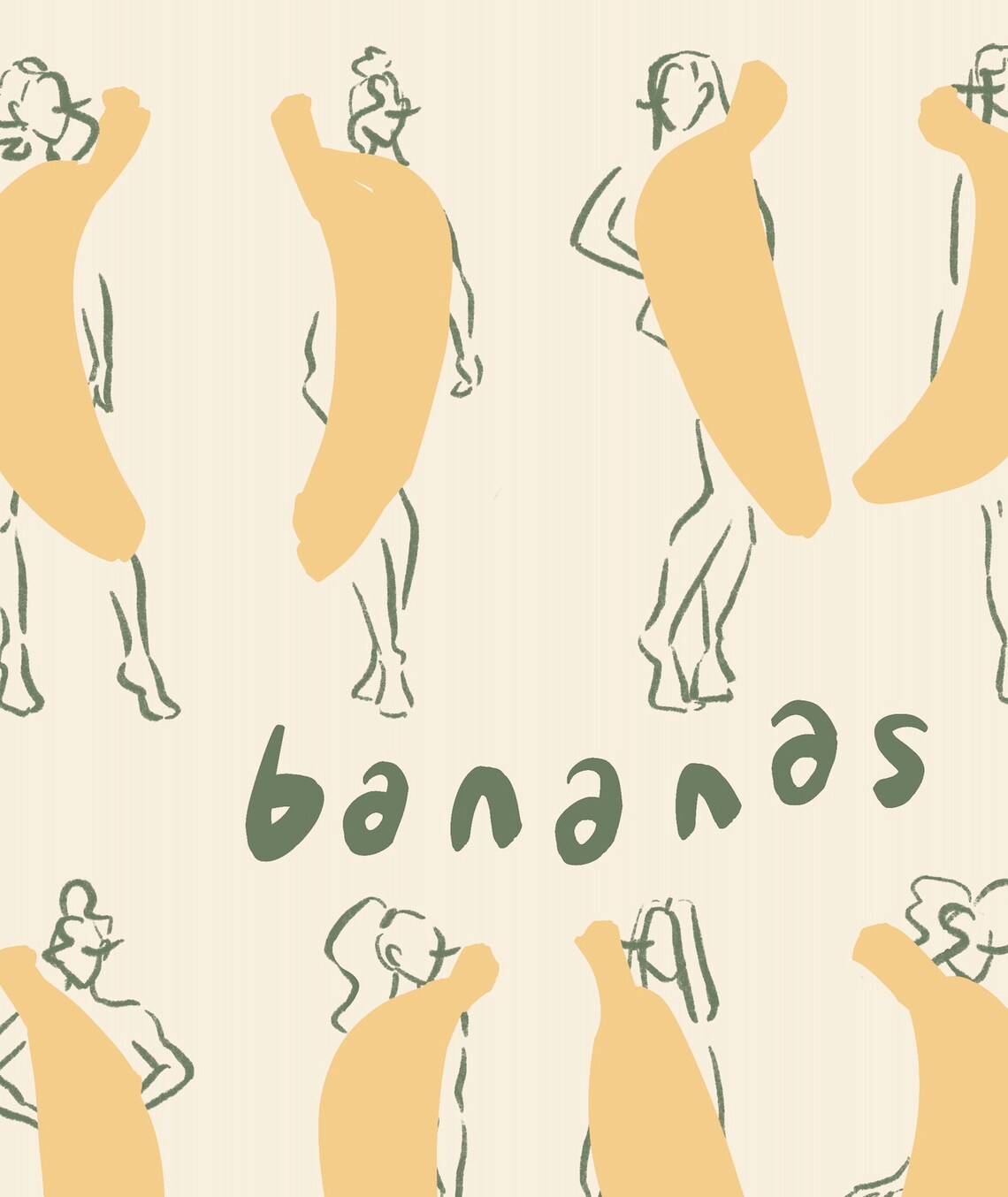 Banana Ladies Modern Kitchen Wall Art Print - Image 3