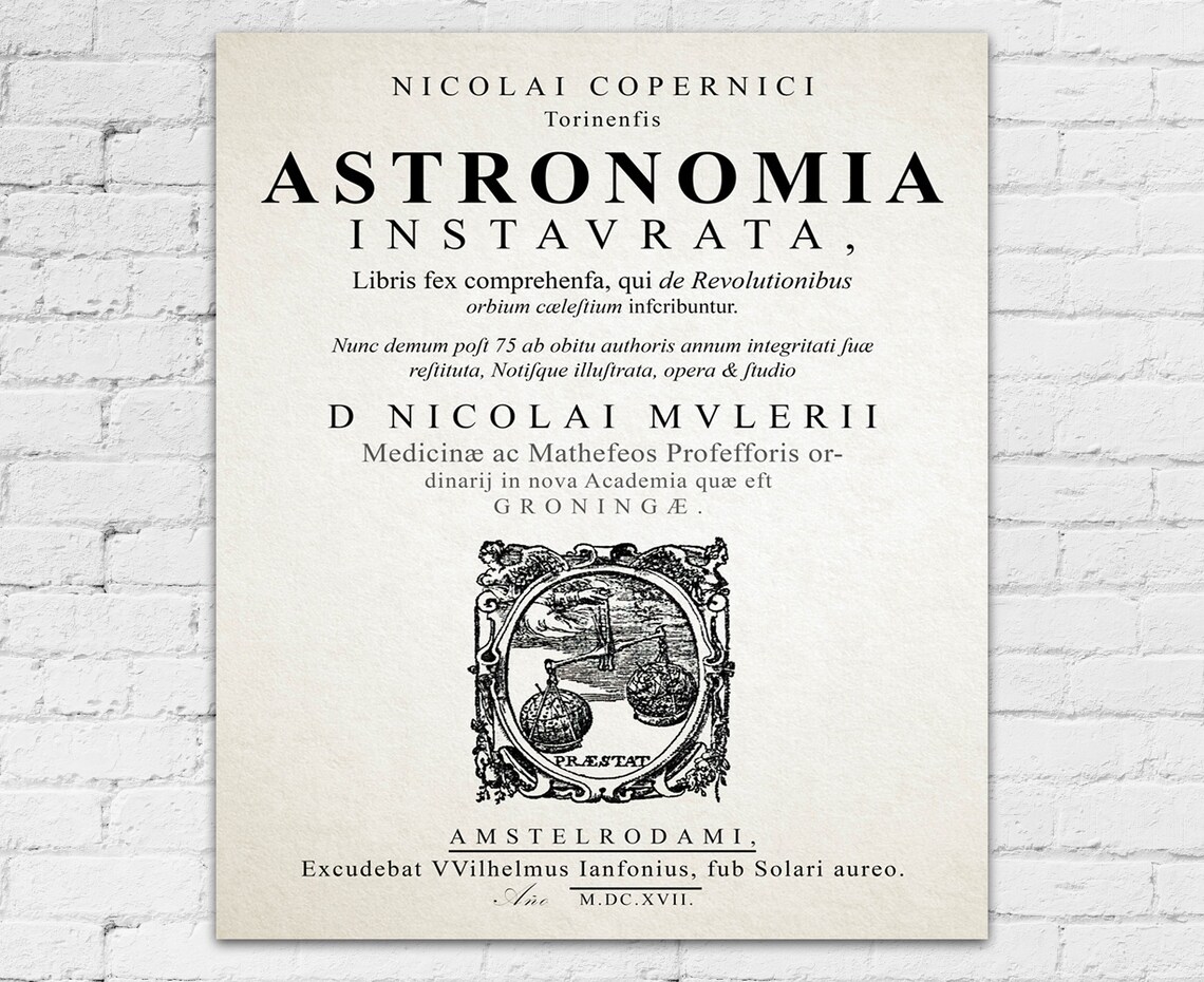 Copernicus Heavenly Spheres Title Page Art Print - Image 2