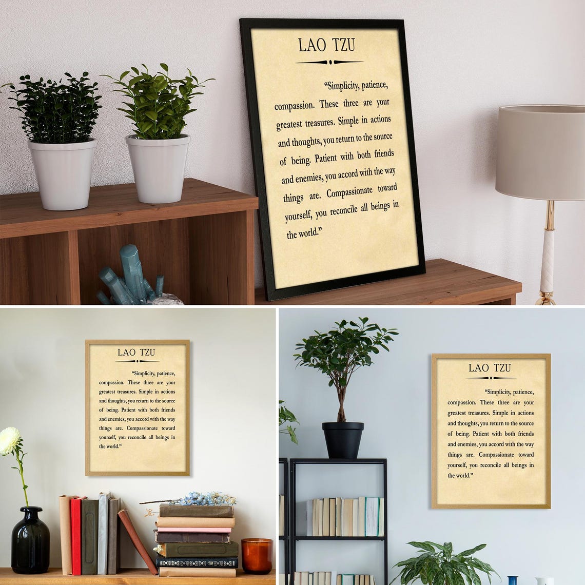 Lao Tzu Quote, Mindfulness Typography Art Print - Image 2