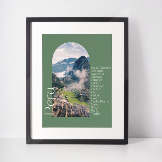 Peru Travel Poster Vivid Arched