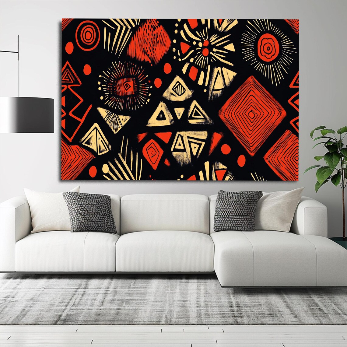 African Pattern Tribal Art Pattern Wall Art Patterns Decor Wall Art Framed African Art Gift Ideas Boho Art Original Art Modern - Image 3