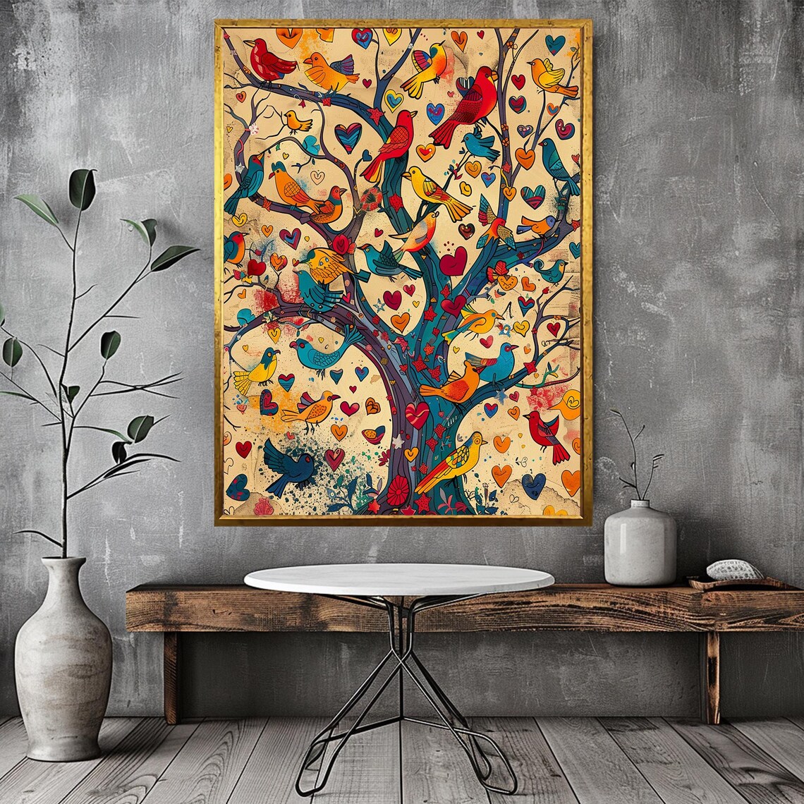 Tree Of Life Bird Art Print, Nature Wall Decor - Image 2