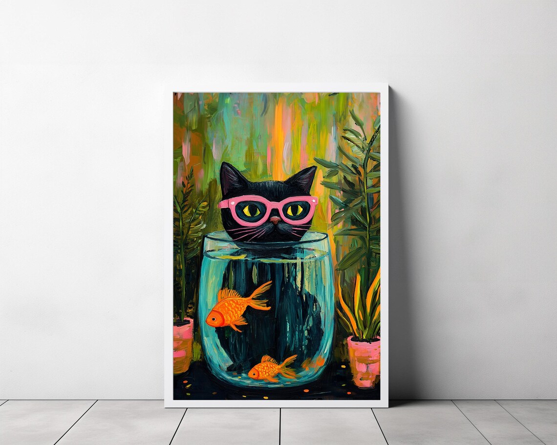 Henri Matisse Goldfish With Cat Wall Art Print - Image 3