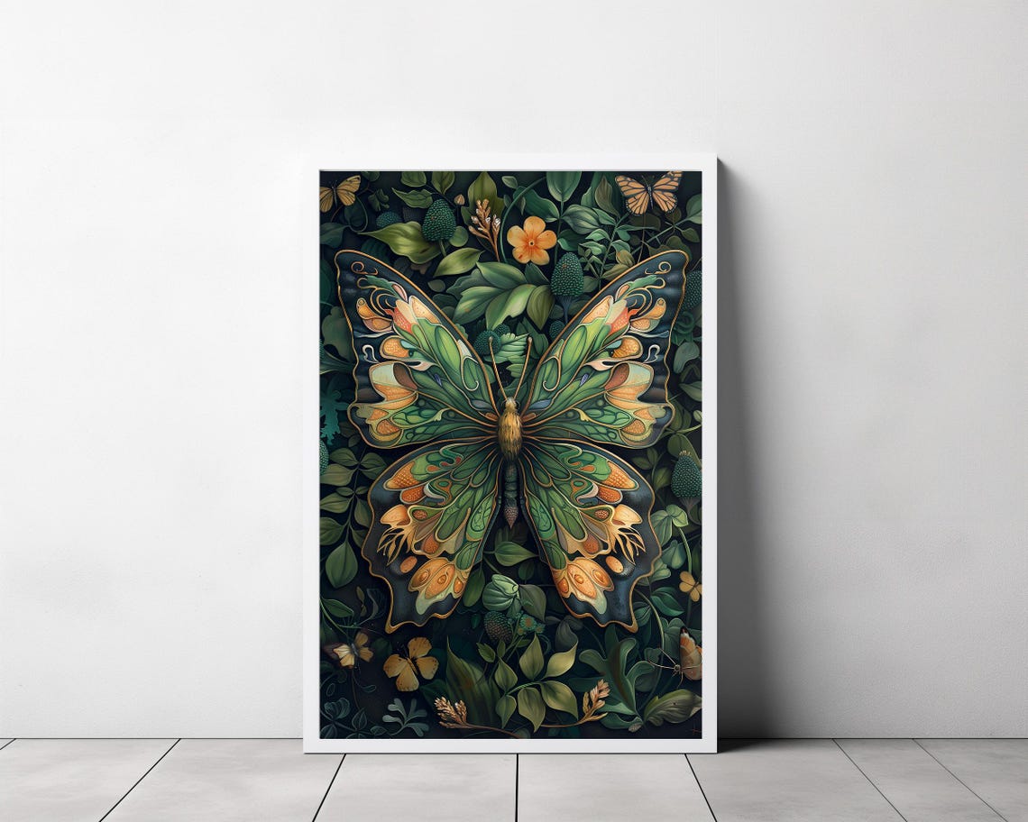 Inspired Butterfly Art Print Butterfly Print Butterfly Wall Art Butterfly Decor Gift Large Wall Art - Image 3