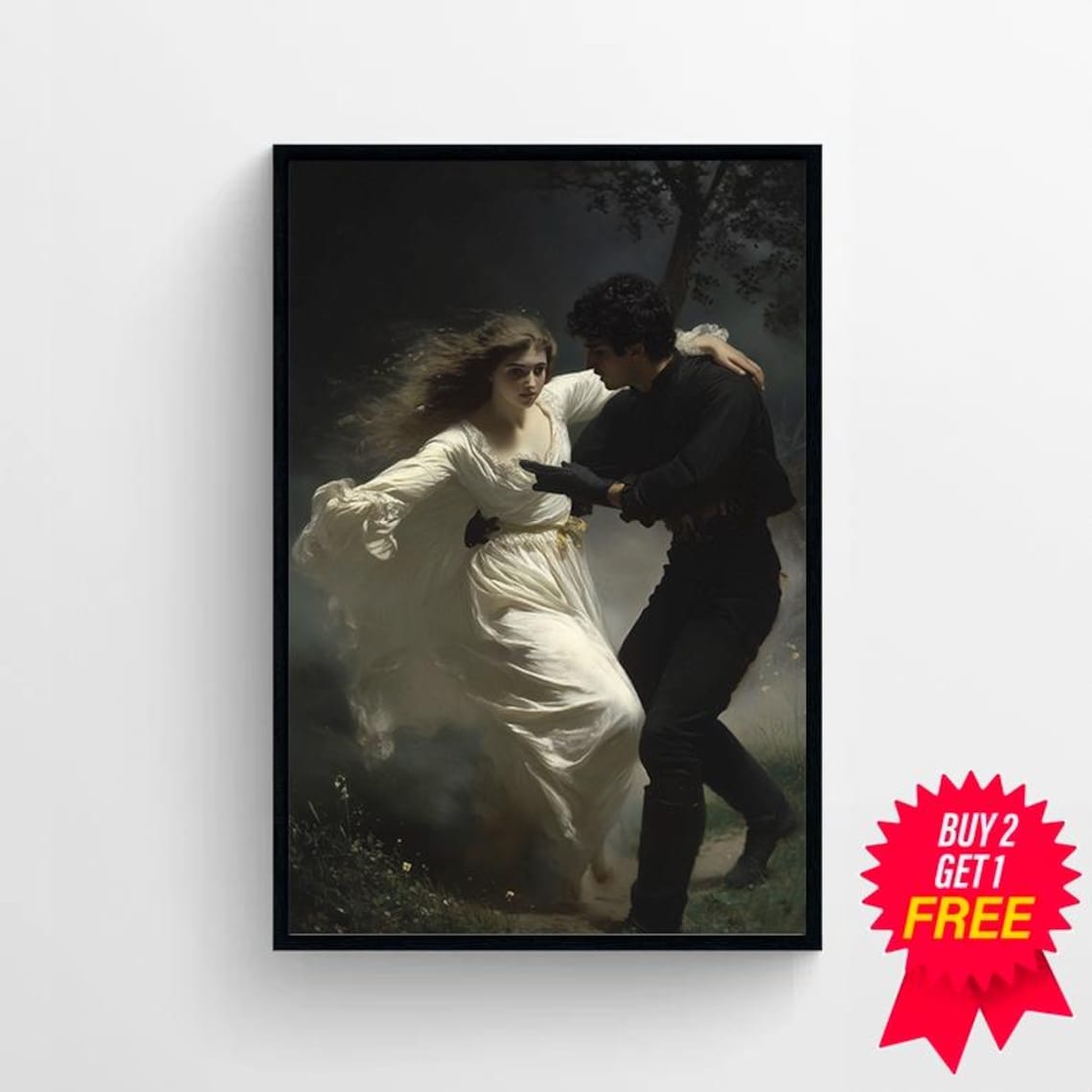 Lilith And Her Lover Escape The Garden Lilith Art Vintage Dark Art Occult Poster Gothic Home Decor Witchcraft Wiccan Art Witch Print - Image 4