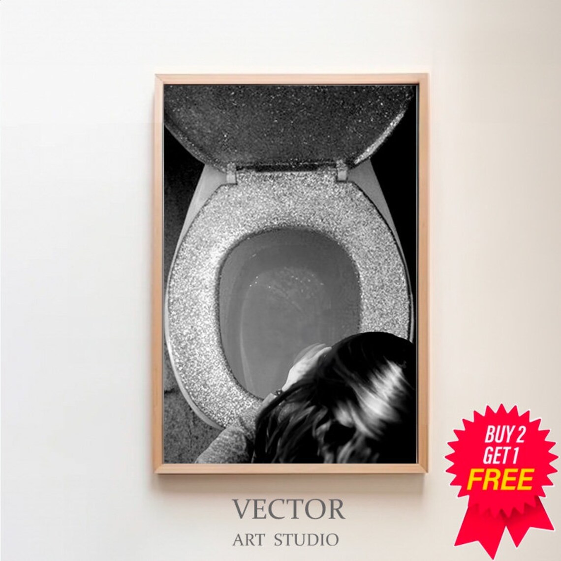 After The Disco Party Print Black And White Girls Bathroom Decor Funny Bathroom Wall Art Bar Poster Teen Girl Bedroom