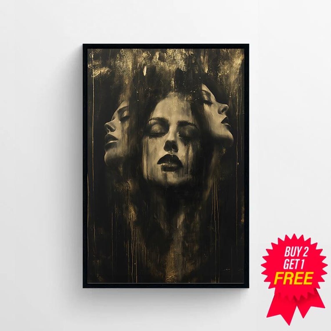 Hecate Triple Moon Goddess Fine Art Giclee Witchcraft Wicca Pagan Luna Vintage Painting Ancient Esoteric Art Hekate Witchy Artwork - Image 4