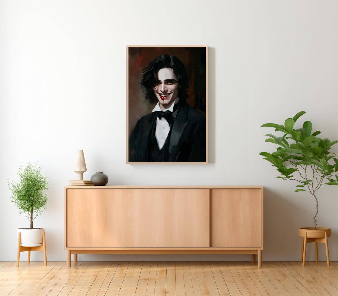 The Vampire Vintage Print Home Decor Dark Academia Dark Art Occult Poster Gothic Home Decor Wiccan Art Witchcraft - Image 2