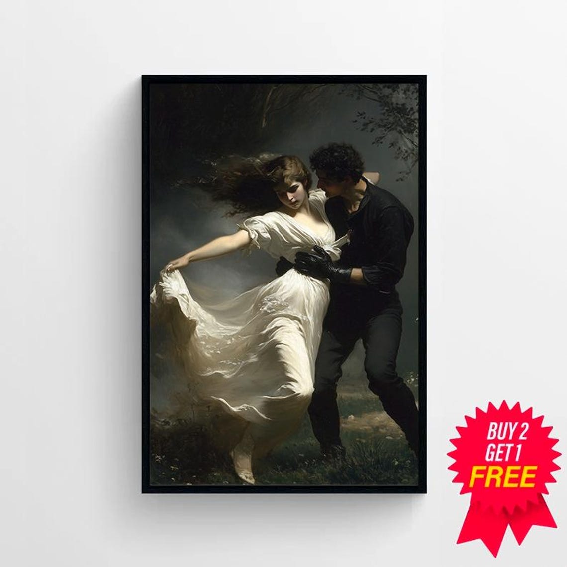 Lilith And Her Lover Escape The Garden Lilith Art Vintage Dark Art Occult Poster Gothic Home Decor Witchcraft Wiccan Art Witch Print - Image 4