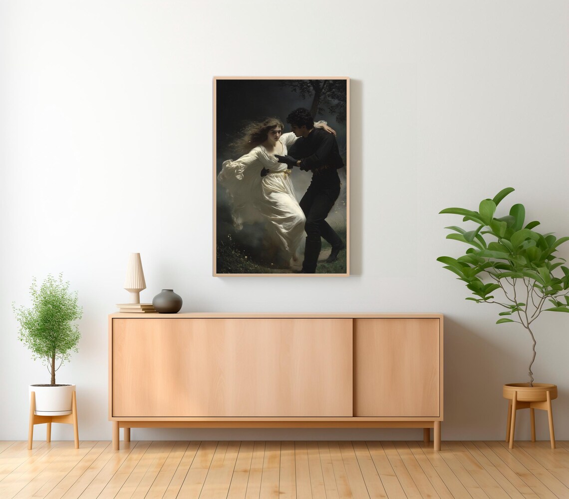 Lilith And Her Lover Escape The Garden Lilith Art Vintage Dark Art Occult Poster Gothic Home Decor Witchcraft Wiccan Art Witch Print - Image 2