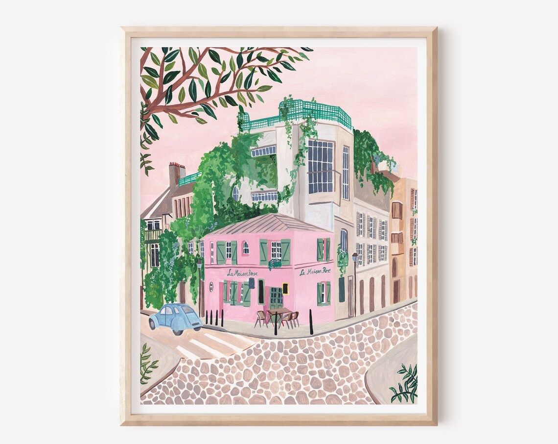 Montmartre, La Maison Rose Paris Travel Poster