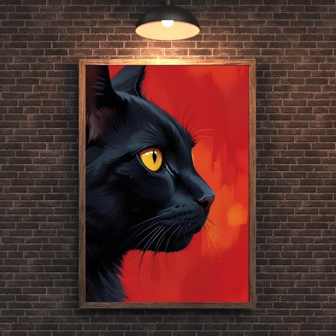 Black Cat Art, Cat Lovers Gift - Image 3