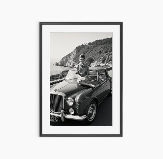 Audrey Hepburn Photography Prints Vintage Poster Fashion Print Black And White Wall Art Retro Museum Quality