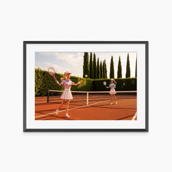 Tennis Court Photography Prints Poster Print Trendy Wall Art Room Decor Museum Quality