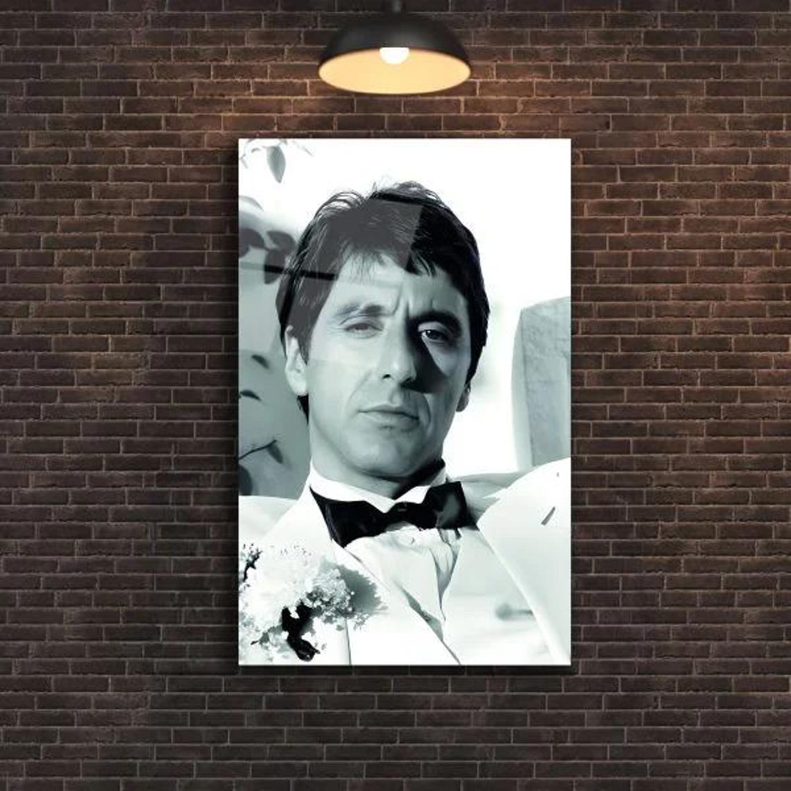 Elegant Film Icon Tempered Glass Wall Art Classic Hollywood Portrait Timeless Star Decor Sophisticated Wall Accent - Image 2
