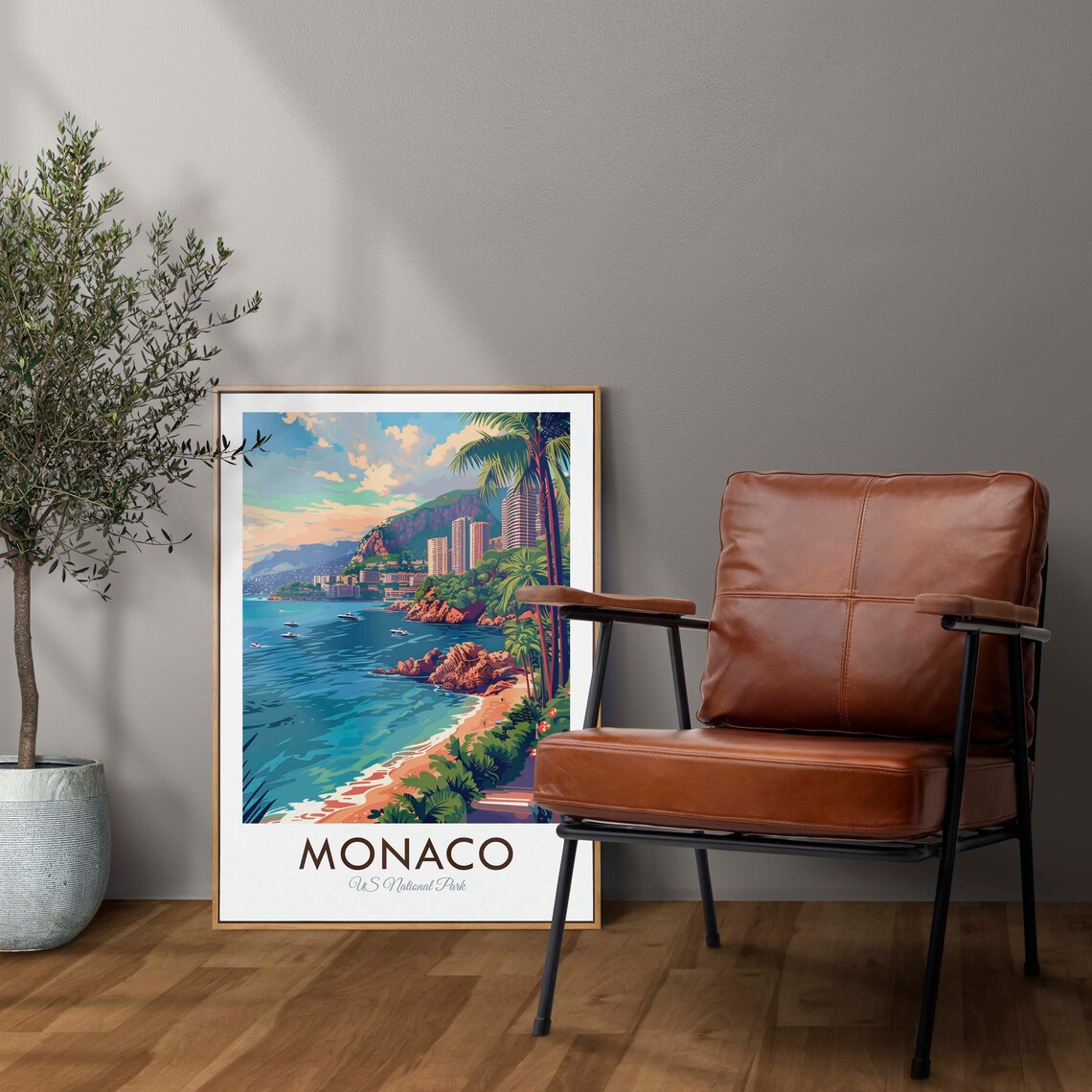 Principality Of Monaco Vintage Travel Poster Art Print - Image 2