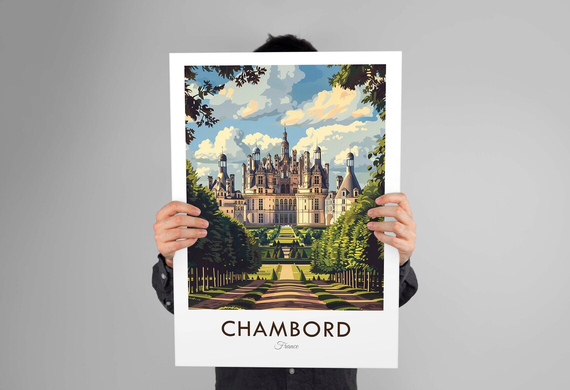 Chambord France Vintage Style Travel Poster - Image 3