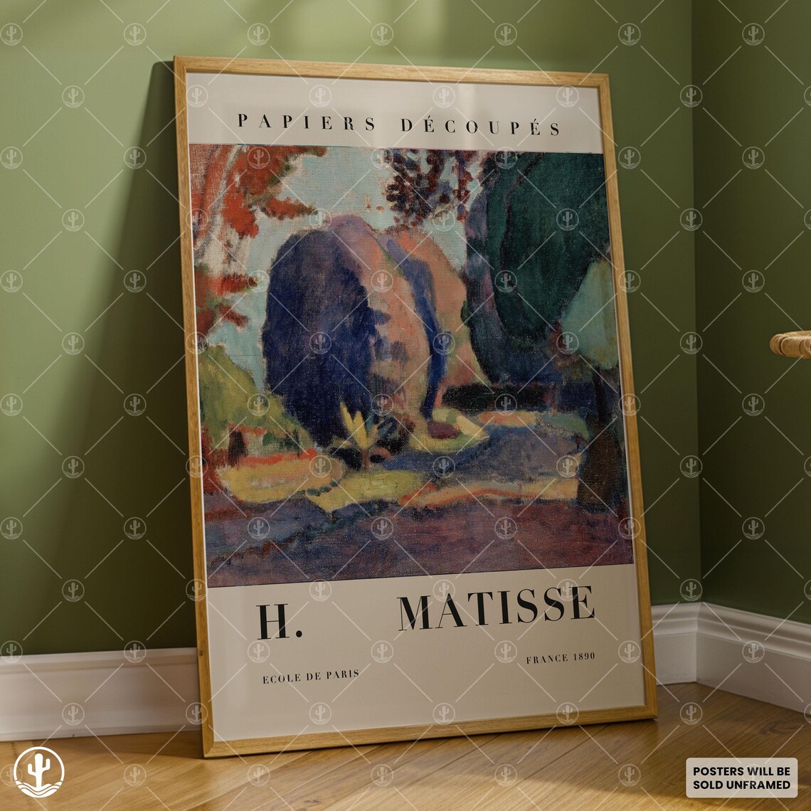 Henri Matisse Purple Hill Fauvist Landscape Scene Art Poster