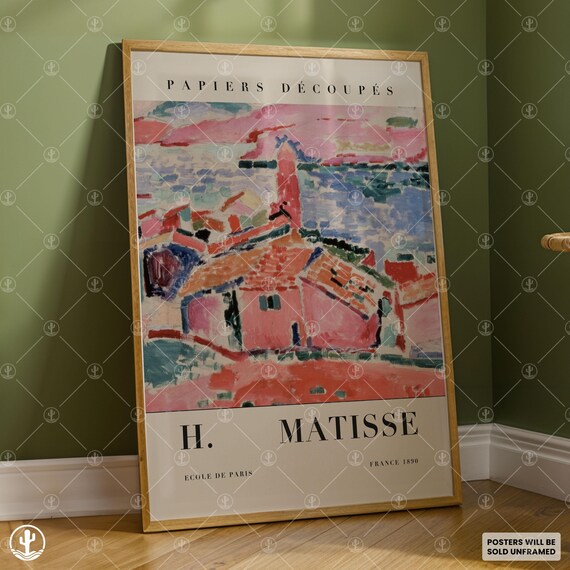Henri Matisse Coastal Village Church Fauvist Scene Art Poster