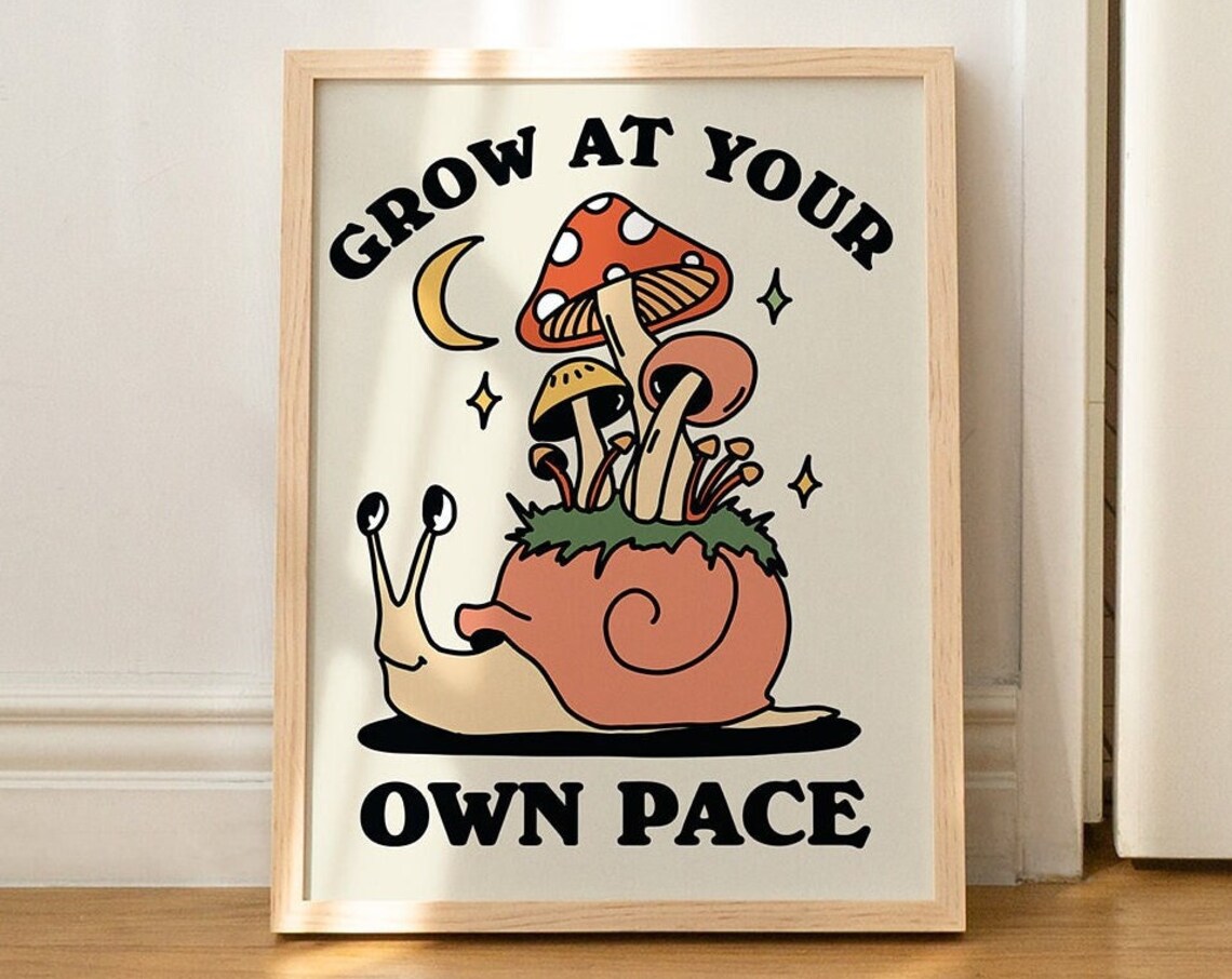 Retro Quote Wall Print, Groovy Classroom Poster