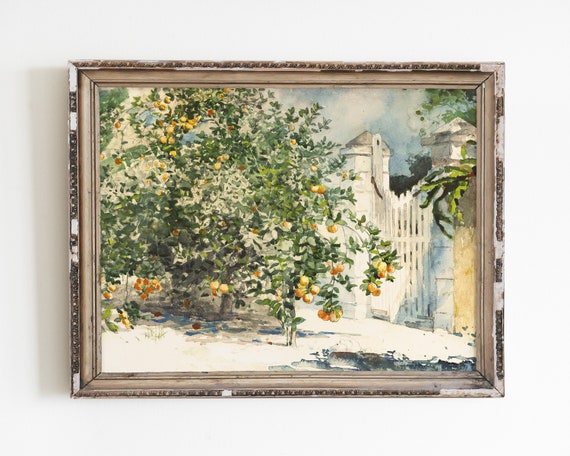 French Country Landscape, Vintage Summer Art Print
