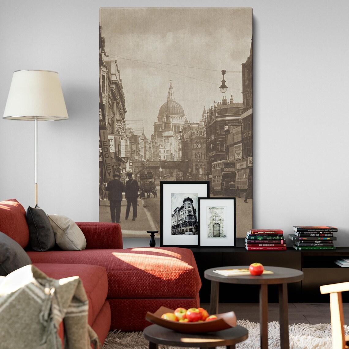 Fleet Street London 1920s Vintage Cityscape, Art Print - Image 2
