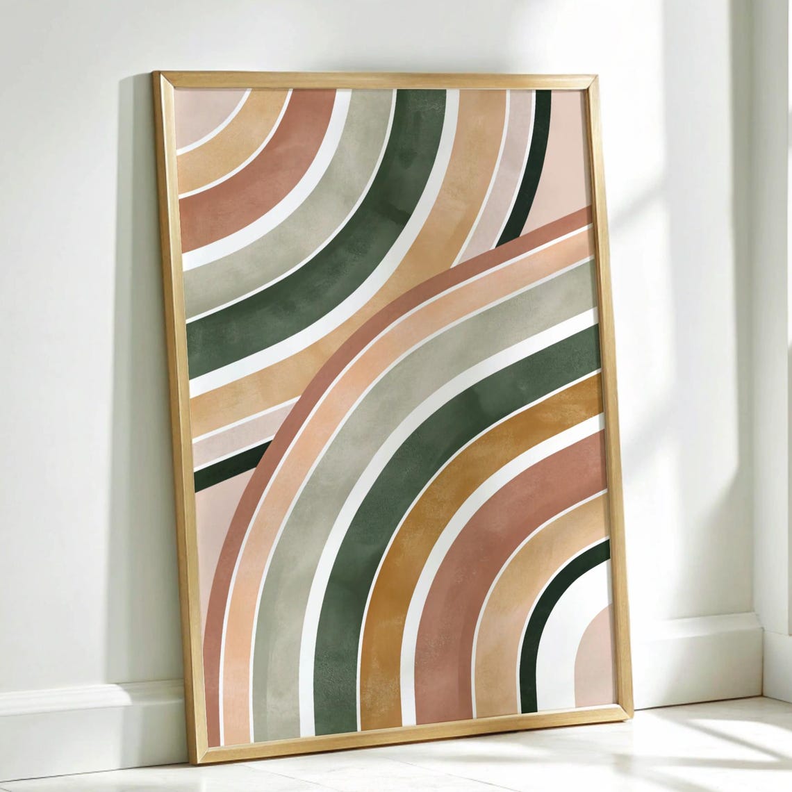 Modern Boho Abstract Wall Art, Organic Line Art