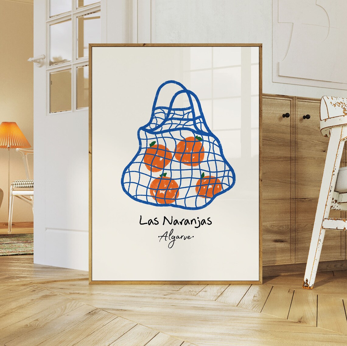 Las Naranjas Retro Oranges Kitchen Art Print - Image 2