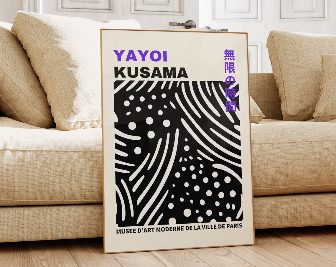Yayoi Kusama Inspired Japanese Home Wall Art Poster