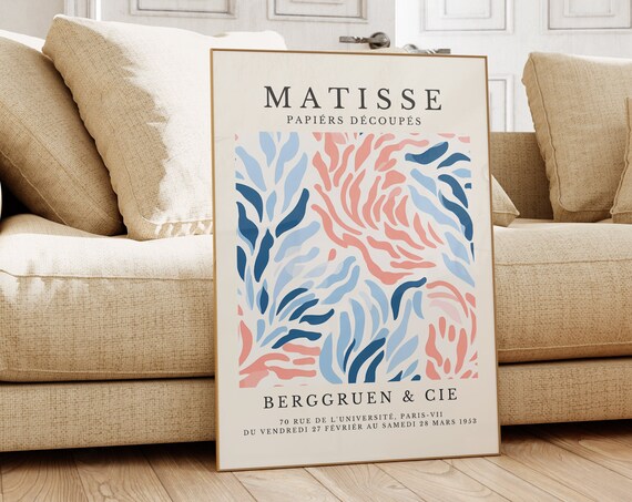 Henri Matisse Print Aesthetic Matisse Poster For Modern Gallery Exhibition Art Minimalist Neutral Wall Art Matisse Cut Outs Gift Idea