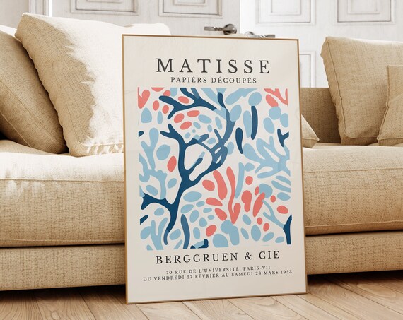 Henri Matisse Print Aesthetic Matisse Poster For Modern Gallery Exhibition Art Minimalist Neutral Wall Art Matisse Cut Outs Gift Idea
