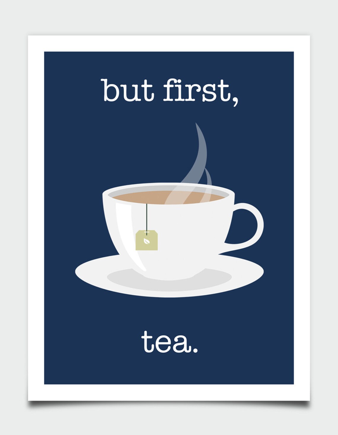 But First Tea Retro Kitchen Breakfast Room Art Print - Image 3