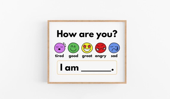 How Are You Feeling Poster Kids Feelings And Emotion Chart Classroom Homeschool Nursery