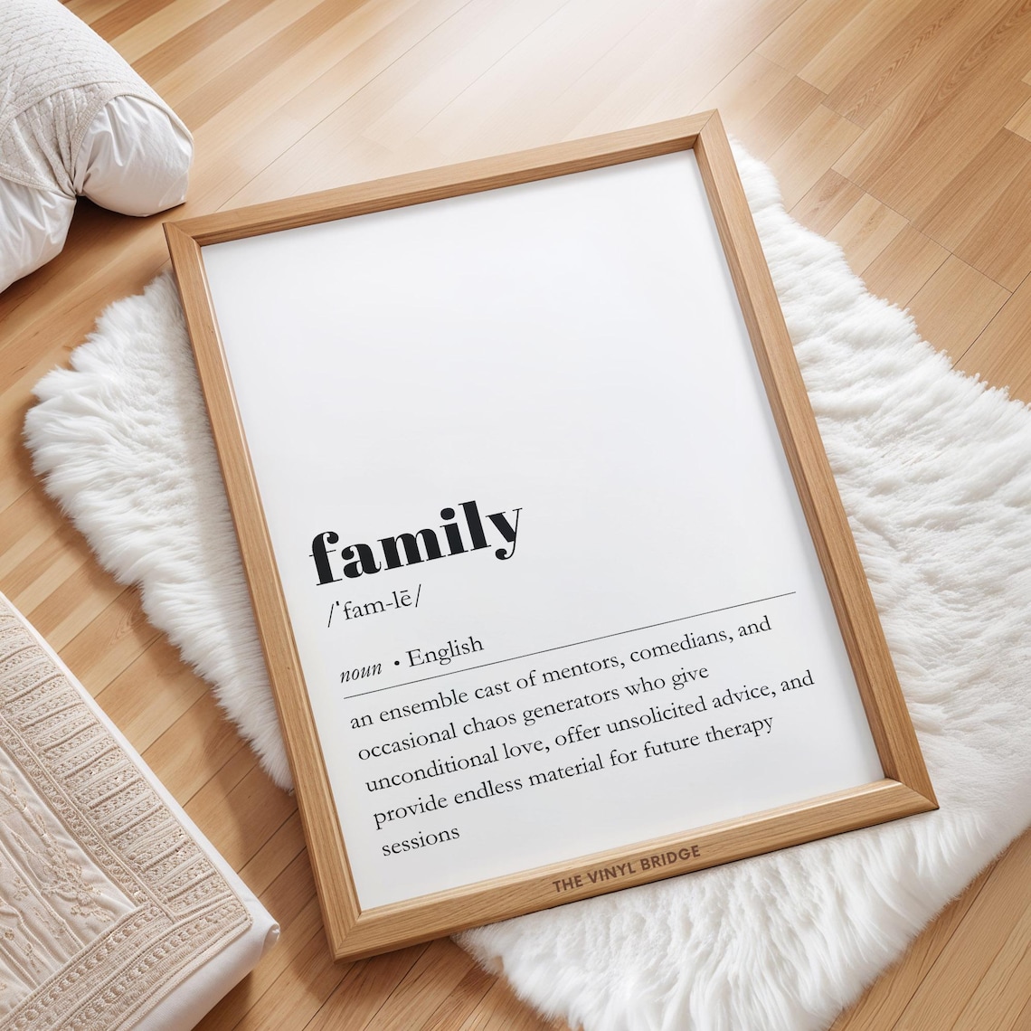 Family Definition Dictionary Funny Ensemble Cast Quote Poster - Image 3