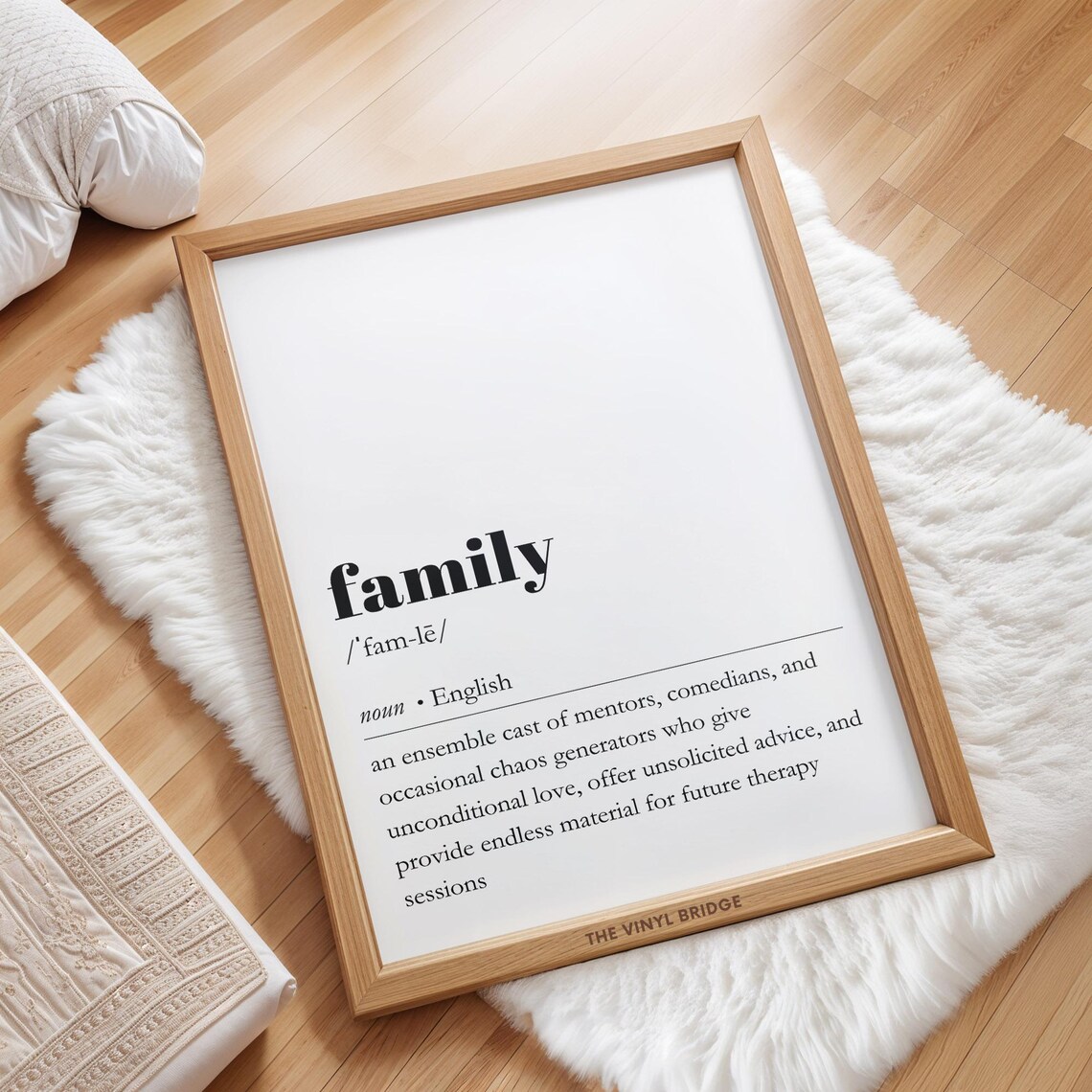 Family Definition Print Funny Quote Wall Art Dictionary Word Poster Quirky Home Decor Humorous Typography Comical Gift - Image 3