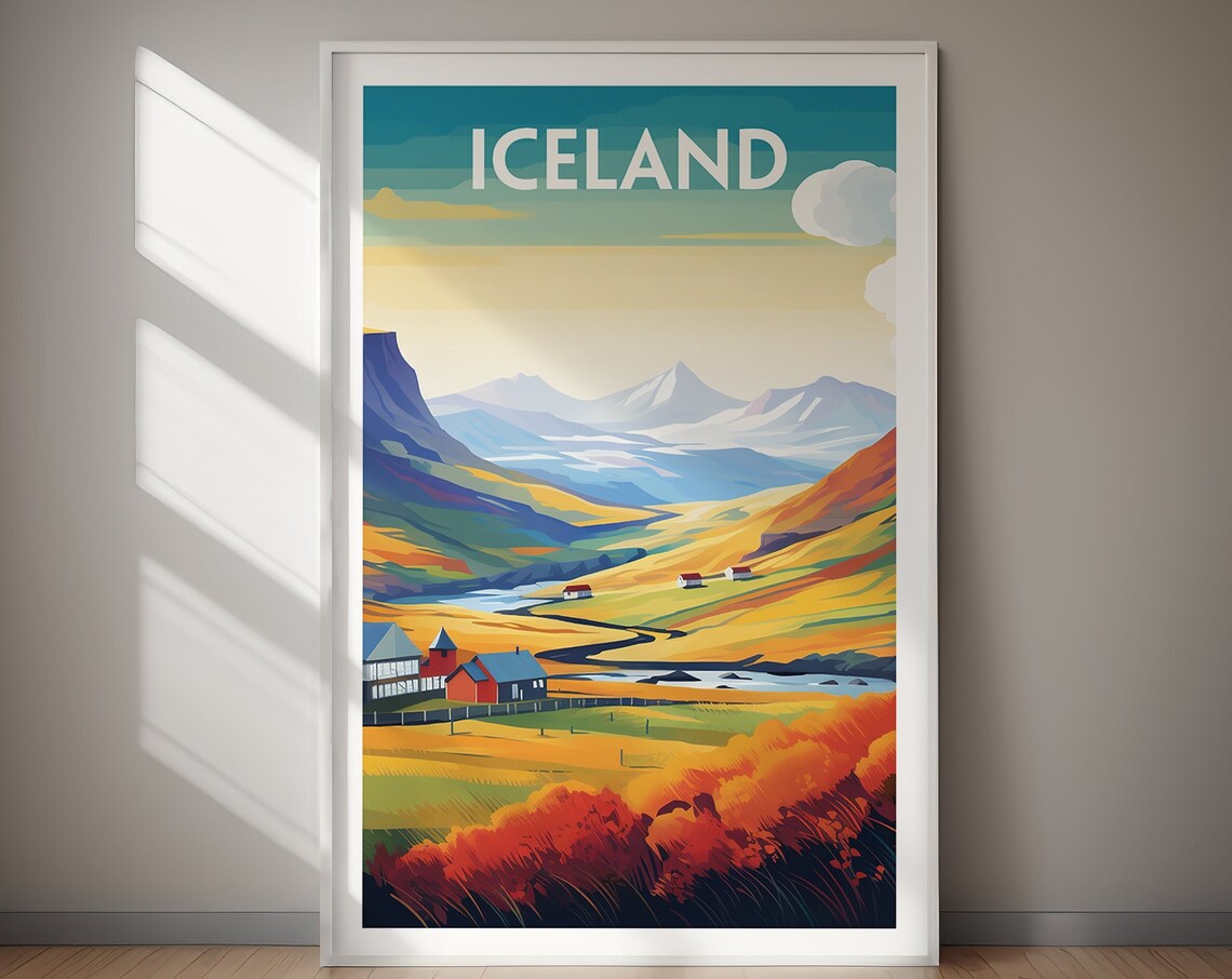 Iceland Travel Poster, Europe Wall Art Print - Image 2
