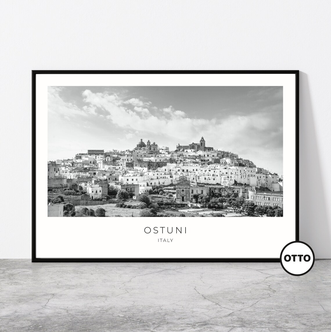 Ostuni Cityscape Art Print, Apulia Italy