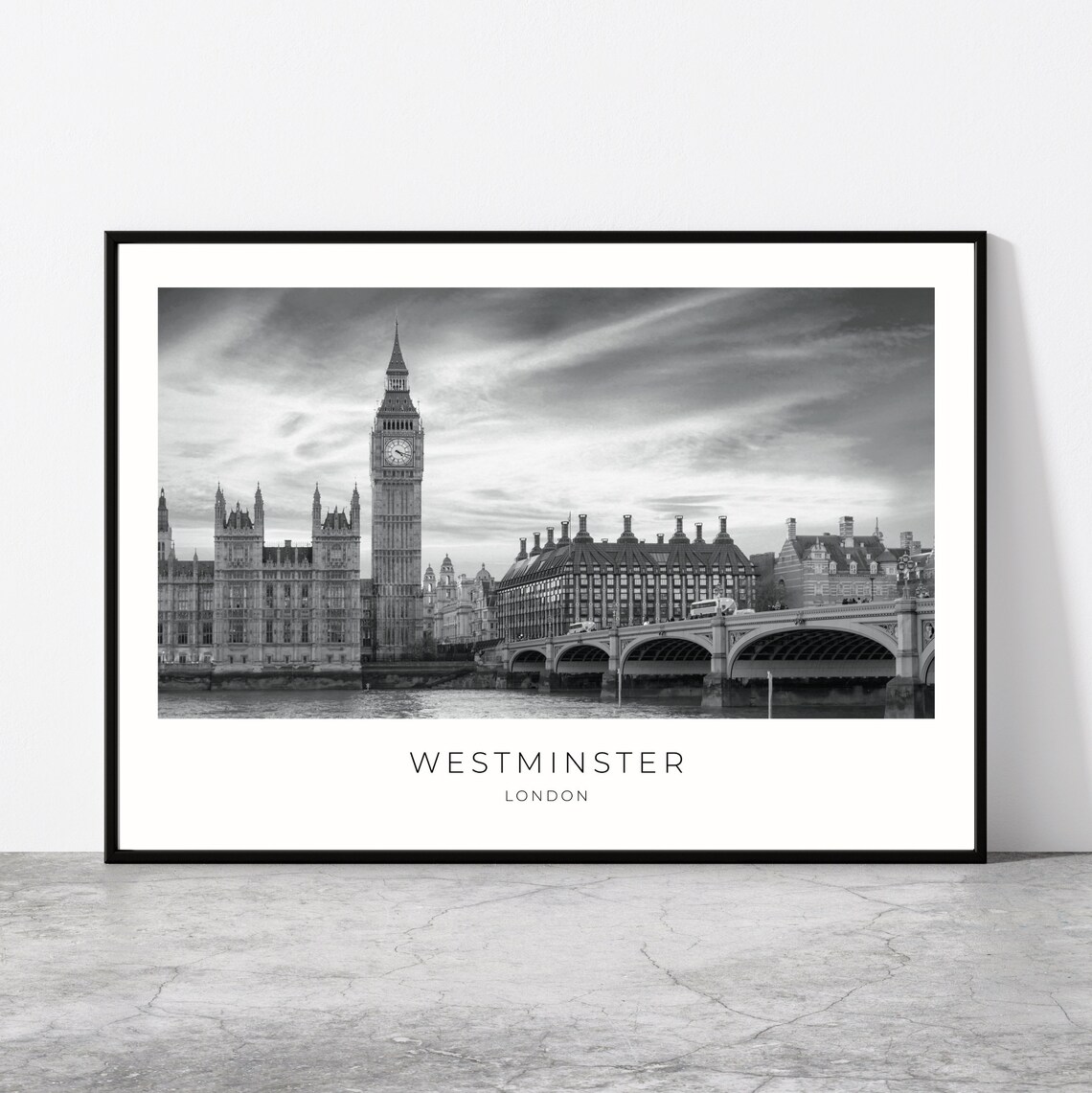 Westminster London Travel Poster, Big Ben Landmark