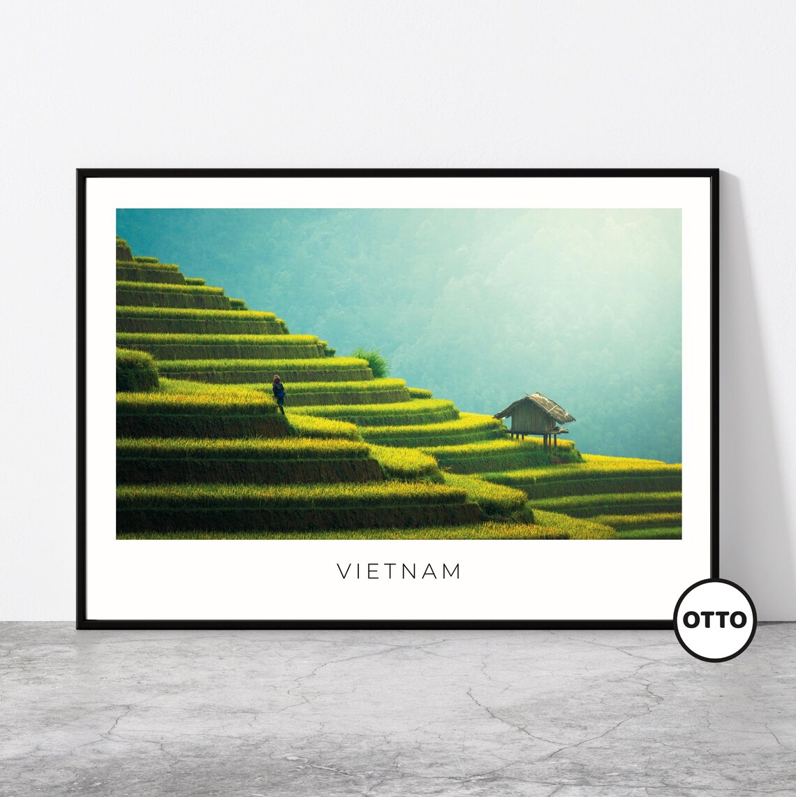 Mu Cang Chai Rice Fields, Vietnam Travel Poster
