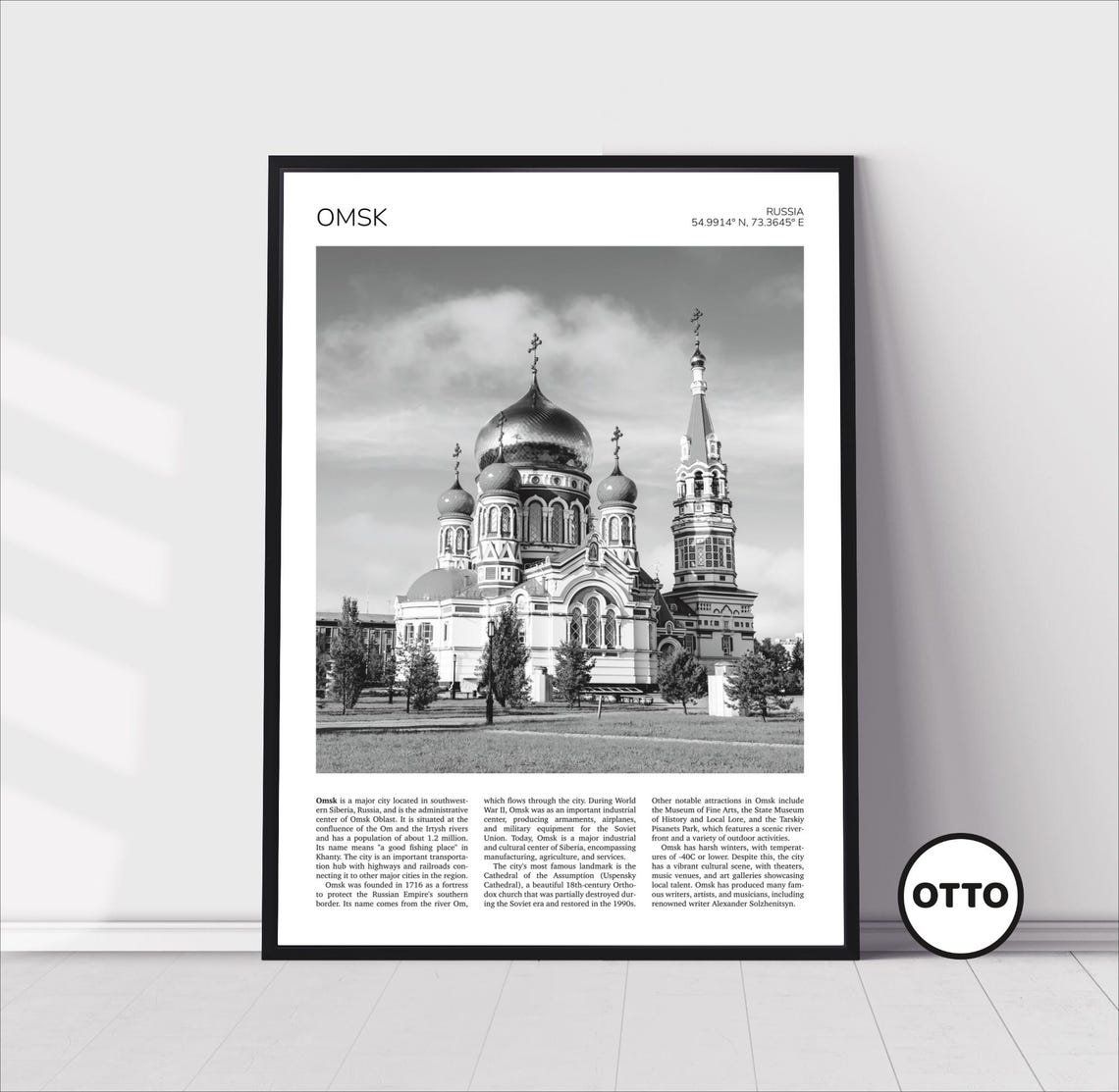 Omsk Wall Art Omsk Home Decor Print Dormition Cathedral Art Travel Poster Artful Photo Travel Gift Memento Idea Siberia Russia
