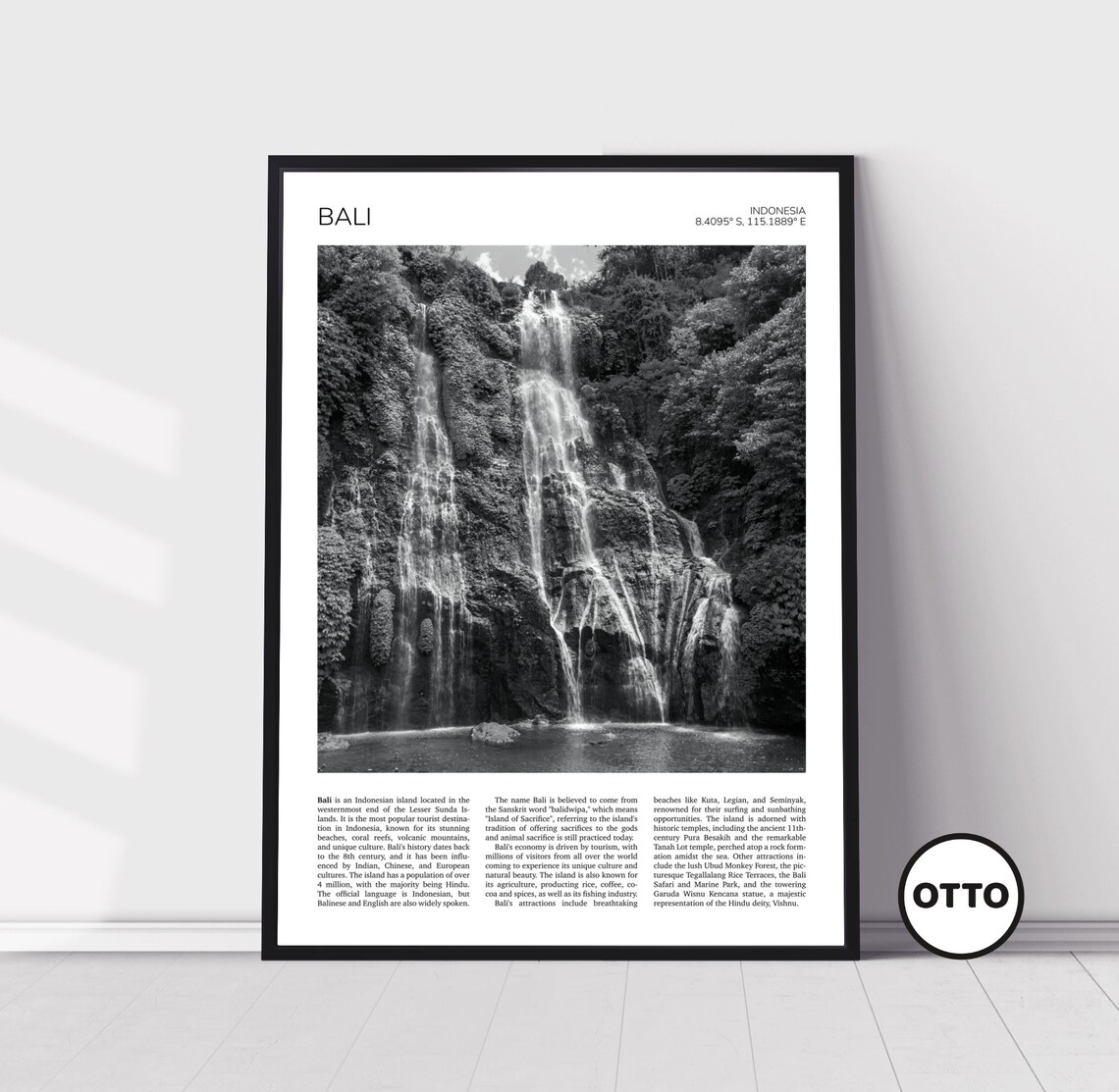 Banyumala Waterfall Bali, Indonesia Travel Poster