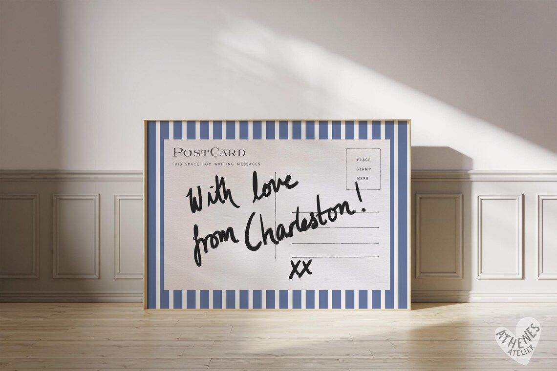 Charleston Vintage Postcard Art Print, Retro Style - Image 3